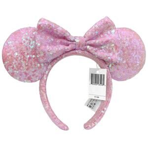 Disney Parks Millennial Pink Minnie Mouse Ears Sequined Bow Headband